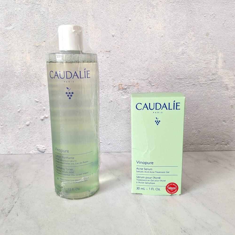 New Caudalie Vinopure Purifying Toner & Acne Serum